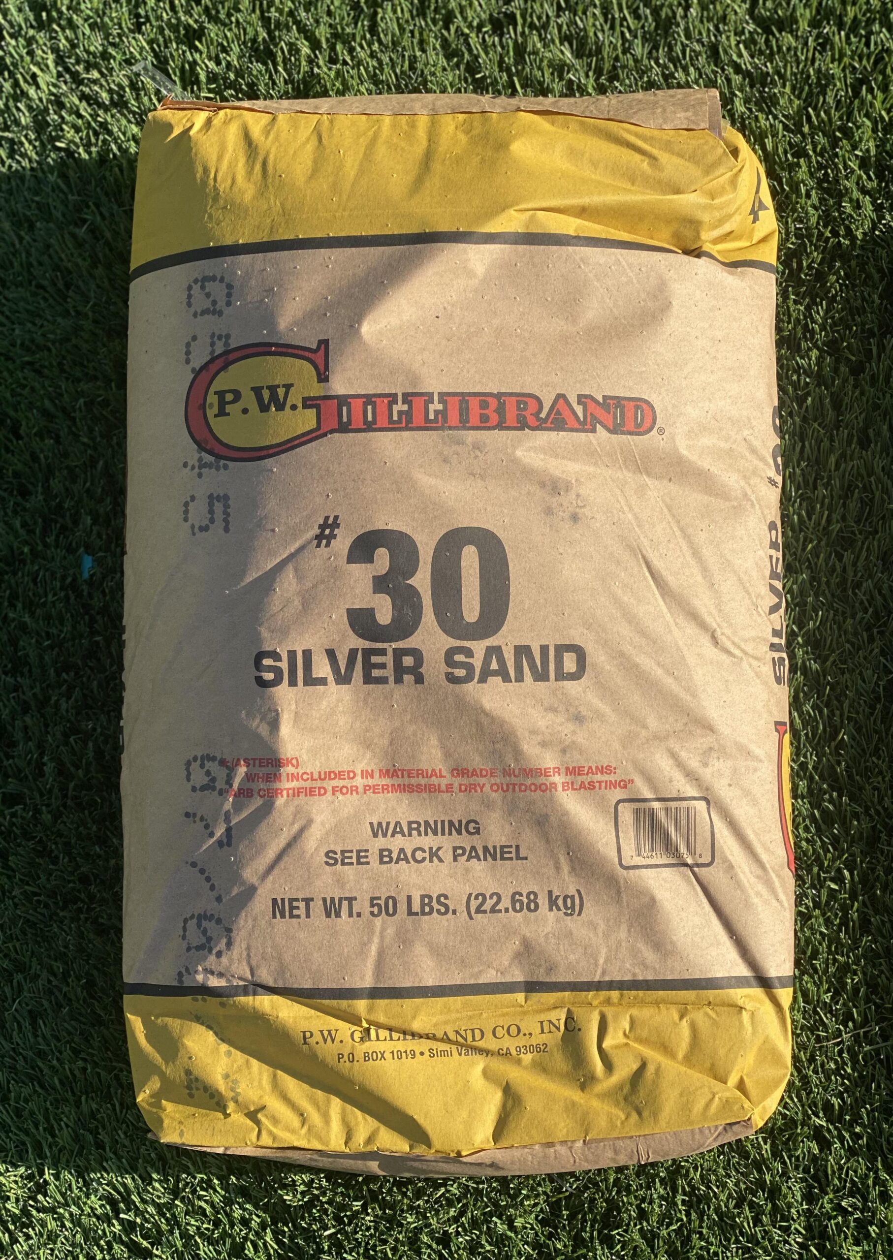 Silica Sand — graded turf infill