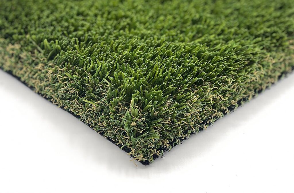 Meridian turf, heat-reflective upright-fiber landscape lawn