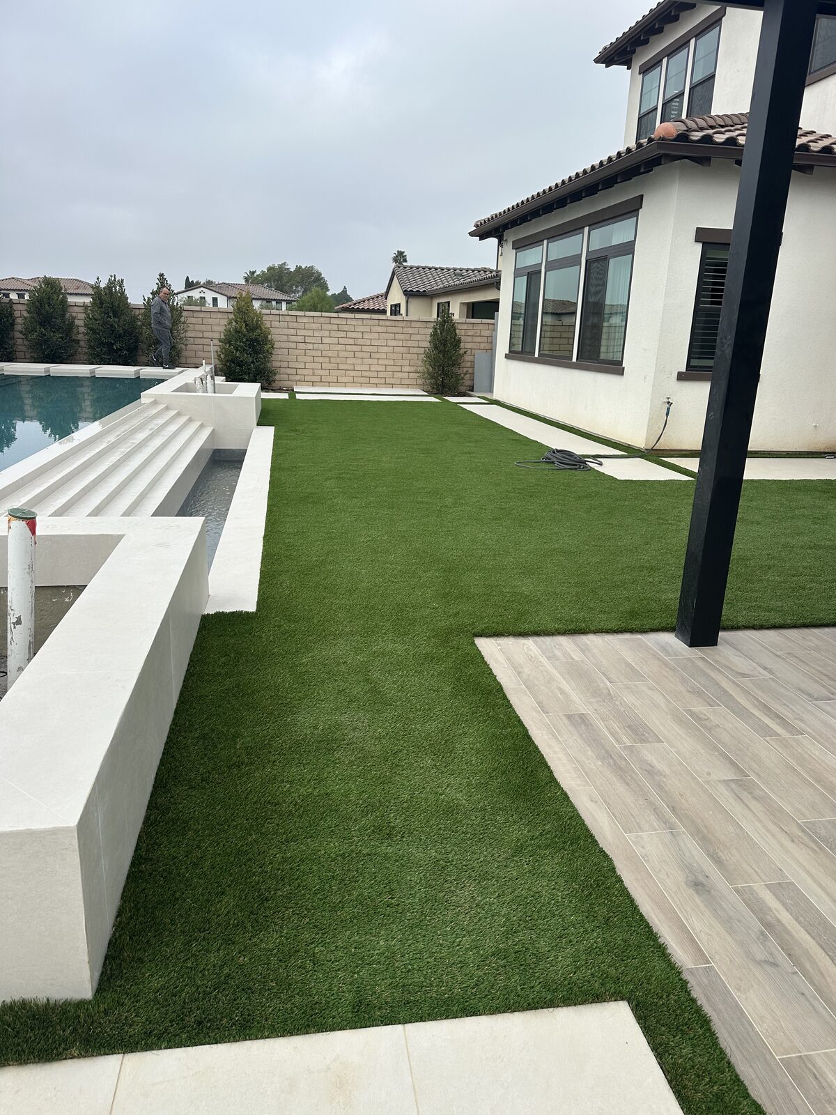 SGS Turf install &mdash; Pavers &middot; Side Yard